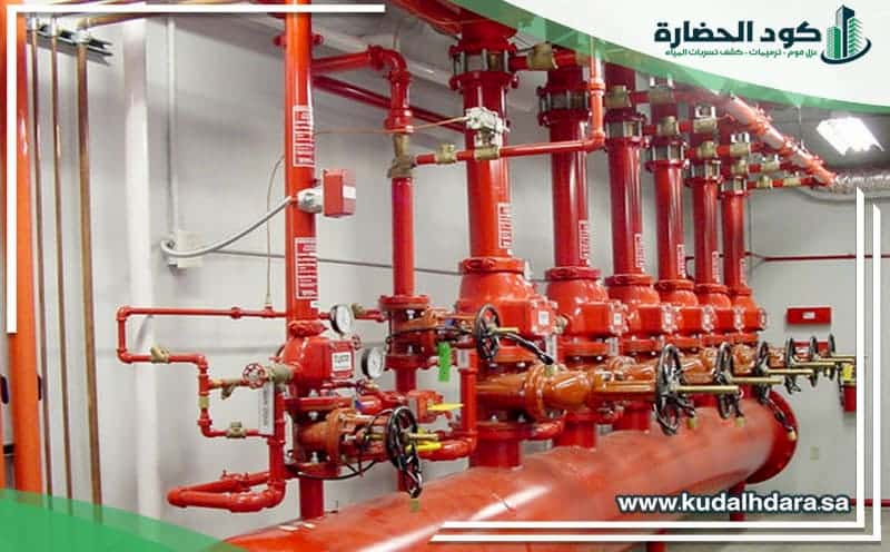 Fire sprinkler line leak detection